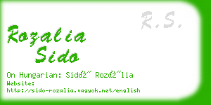 rozalia sido business card